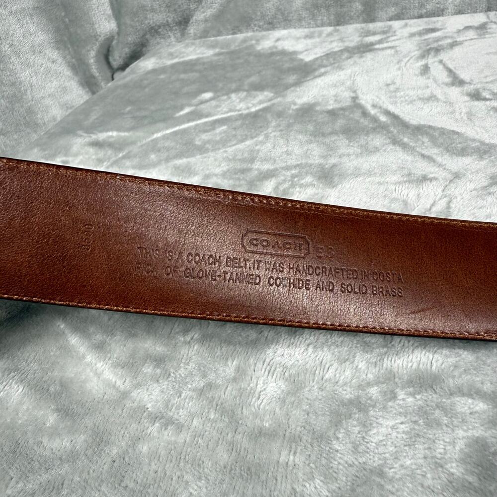 Coach Black Leather Belt with Gold Buckle - Picture 10 of 14